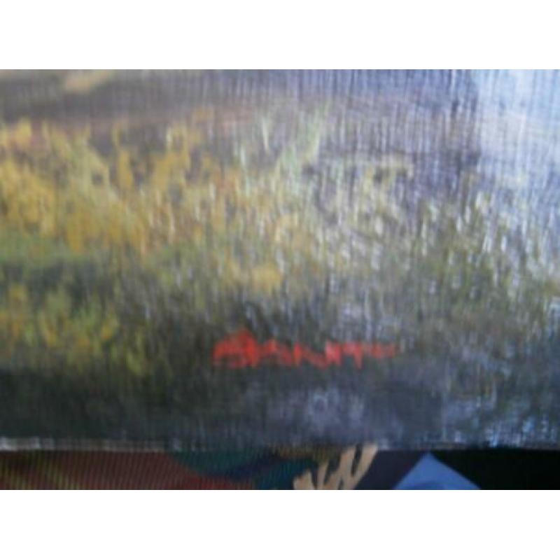 Thailand, ??Mooi Los doek, Olieverf/Linnen gesigneerd