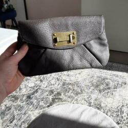 Clutch bruin Friis & Company klein kunstleer
