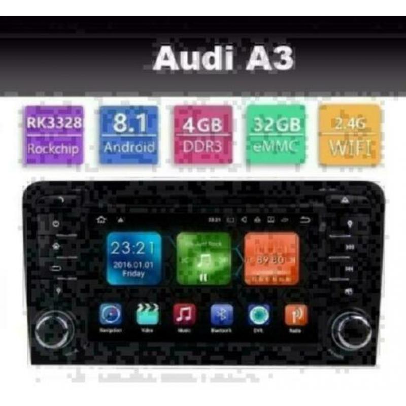 Audi A4 A3 radio navigatie wifi android 8.1 carplay dab+ usb