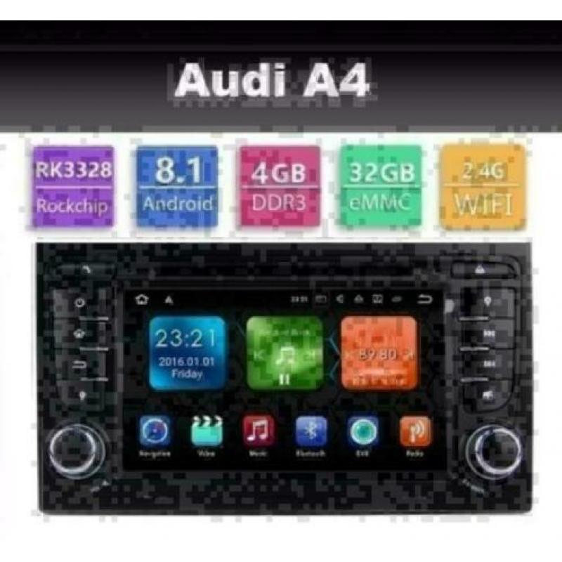Audi A4 A3 radio navigatie wifi android 8.1 carplay dab+ usb