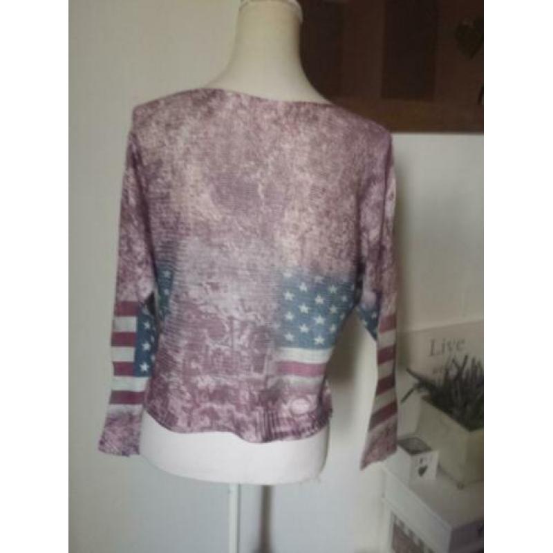 LEUK en TRENDY truitje met stars and stripes mt. M - nieuw