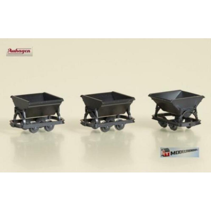 Auhagen HO 41702 - Smalspoor Kiepwagens 3 stuks