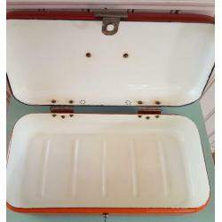 Emaille broodtrommel, brocante