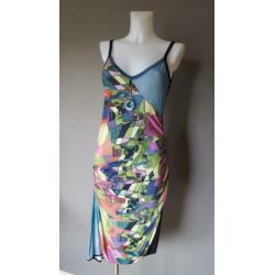 Save the Queen jurk - felle kleuren - hanger - gerimpeld-S/M