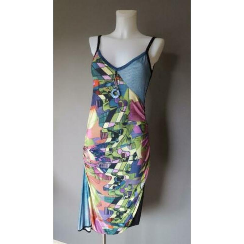Save the Queen jurk - felle kleuren - hanger - gerimpeld-S/M