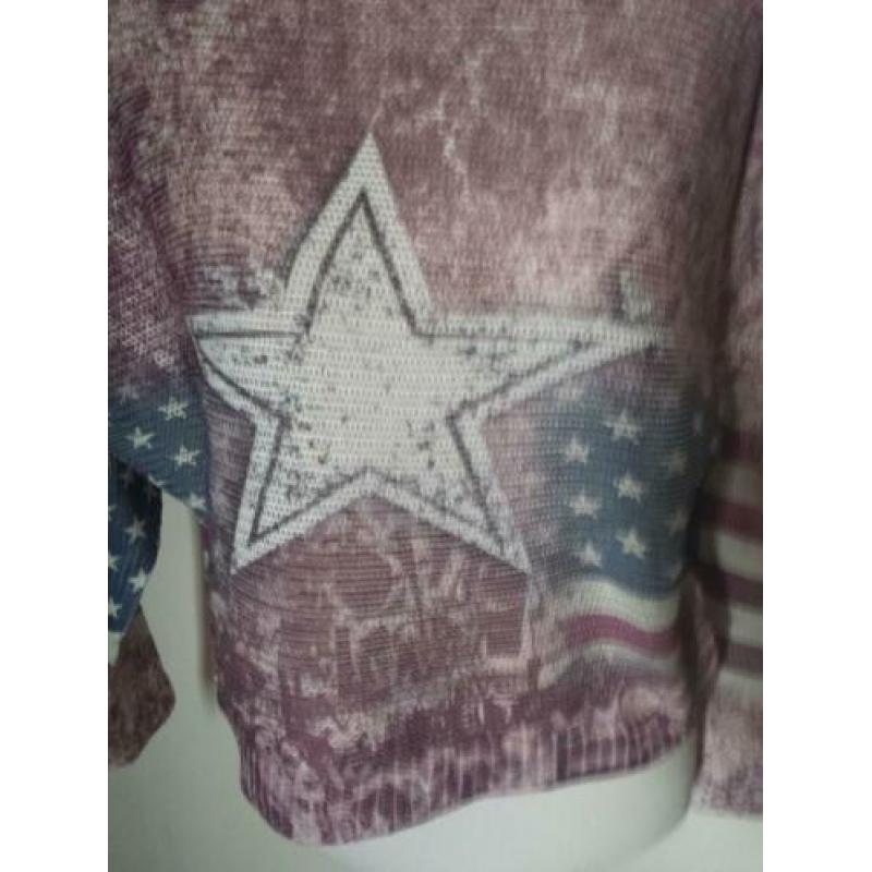 LEUK en TRENDY truitje met stars and stripes mt. M - nieuw