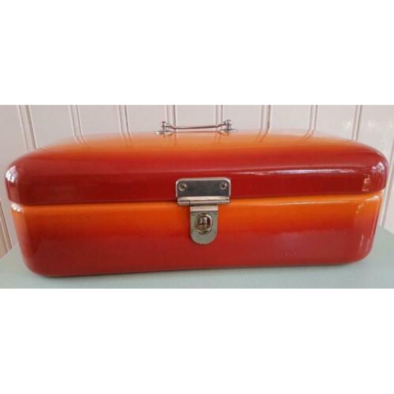 Emaille broodtrommel, brocante