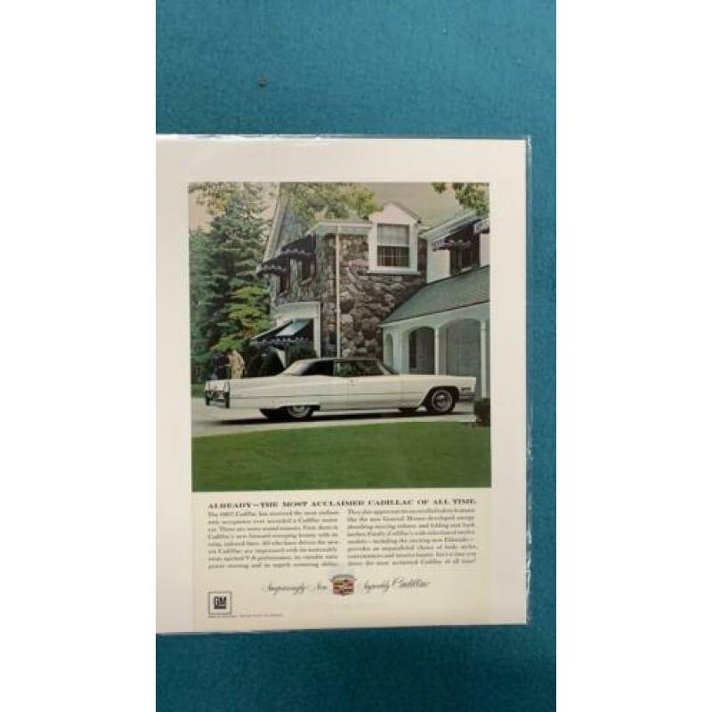Cadillac 1967 advertenties en zwart-wit foto’s