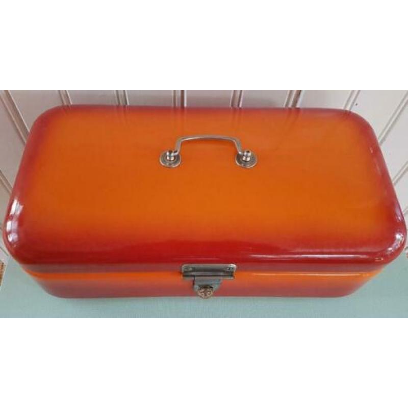 Emaille broodtrommel, brocante