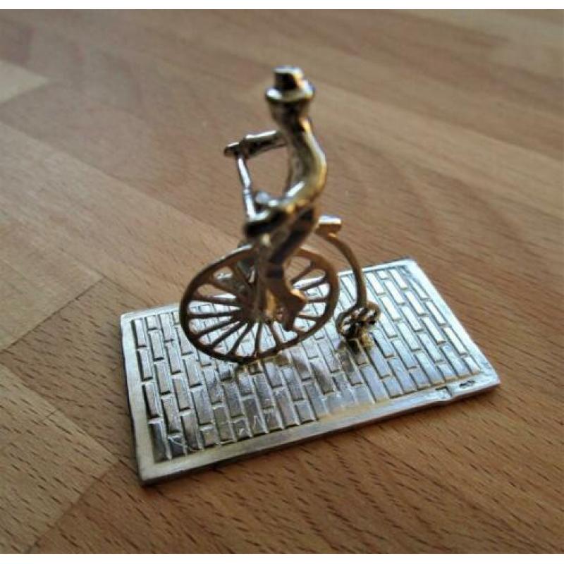 zilveren miniatuur FIETSER