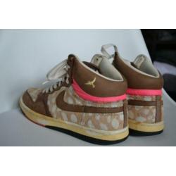 Nike Air force sneakers print beige bruin maat 41