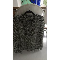 Summum woman maat 38 blouse donkergroen, ecru, goud