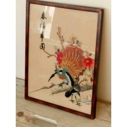 Antiek Chinese geborduurd schilderij