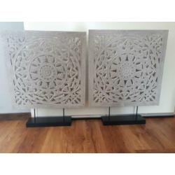 2x leuke raam / muur decoratie