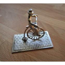 zilveren miniatuur FIETSER