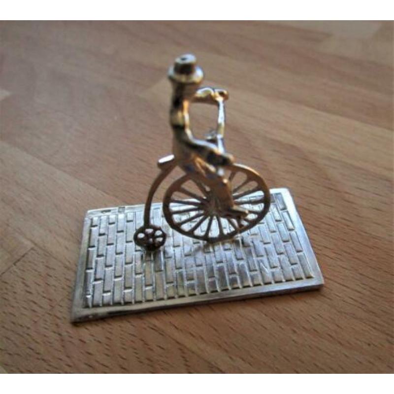 zilveren miniatuur FIETSER