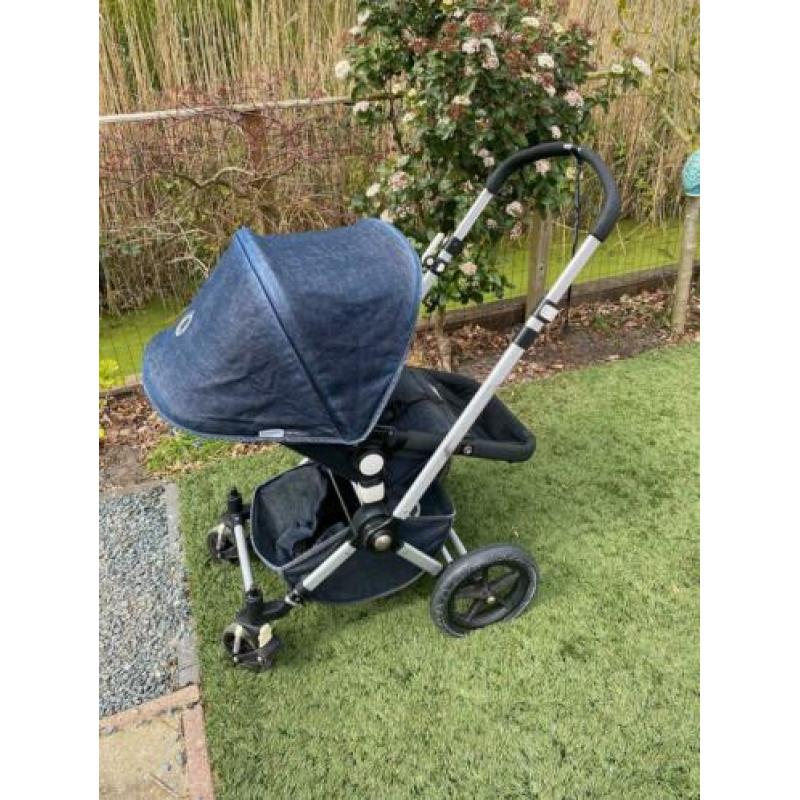 Bugaboo Cameleon 2 denim met totale uitbreidingspakket
