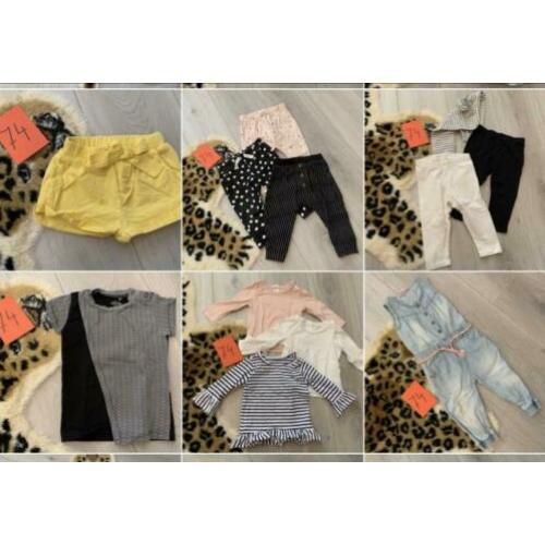 Kleding pakket meisjes/meiden 74 feetje, zara, prenatal, H&M