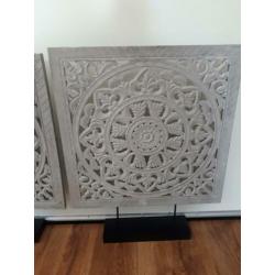 2x leuke raam / muur decoratie