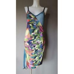 Save the Queen jurk - felle kleuren - hanger - gerimpeld-S/M