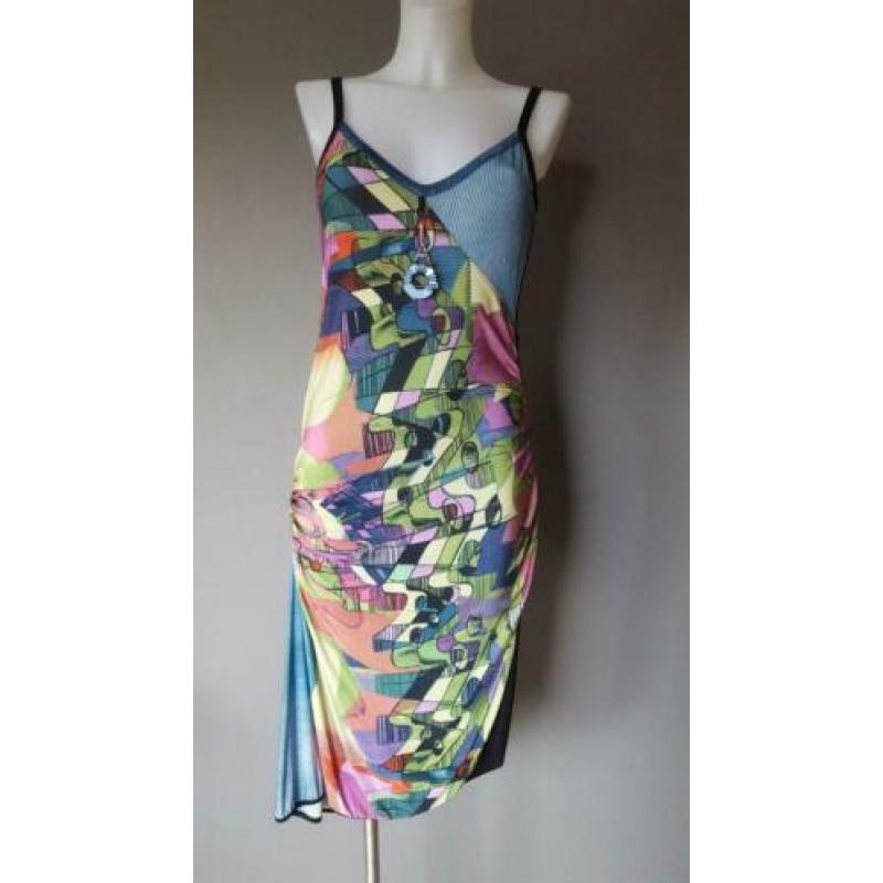 Save the Queen jurk - felle kleuren - hanger - gerimpeld-S/M