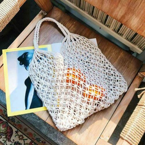 Macrame tas gehaakt beige bohemian boho EGF
