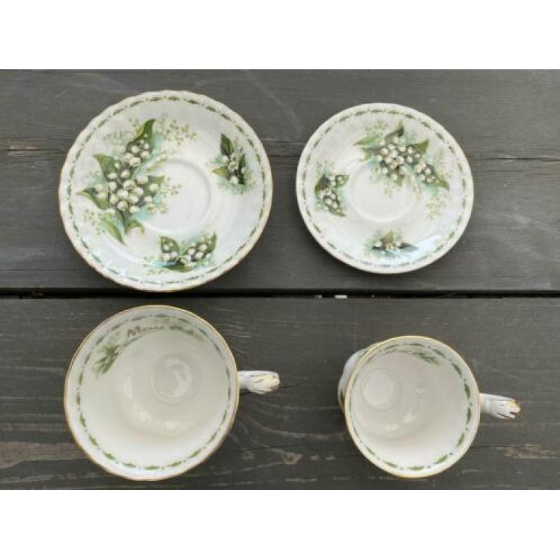 Royal Albert 2 kop en schotel May Lily of The valley