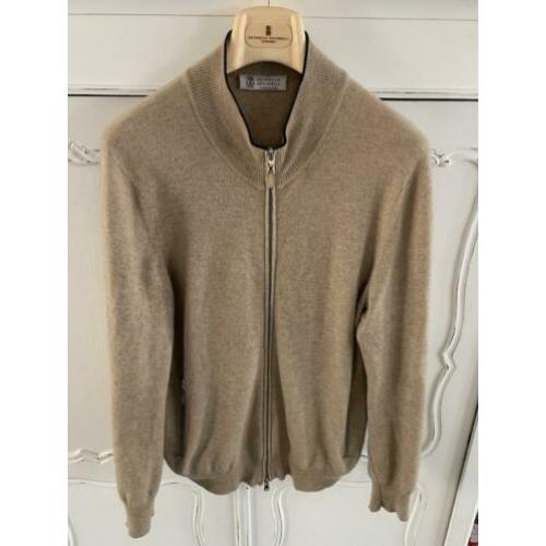 Fraai 100% Cashmere vest Brunello Cucinelli maat 48