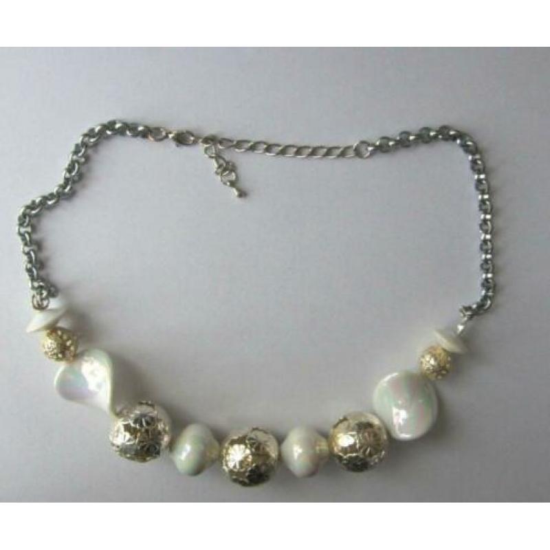 Prachtige Vintage Mother of Pearl parel ketting