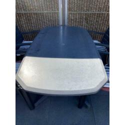 Hartman tuinset * Antraciet * 6 stoelen * voetenbankje * etc