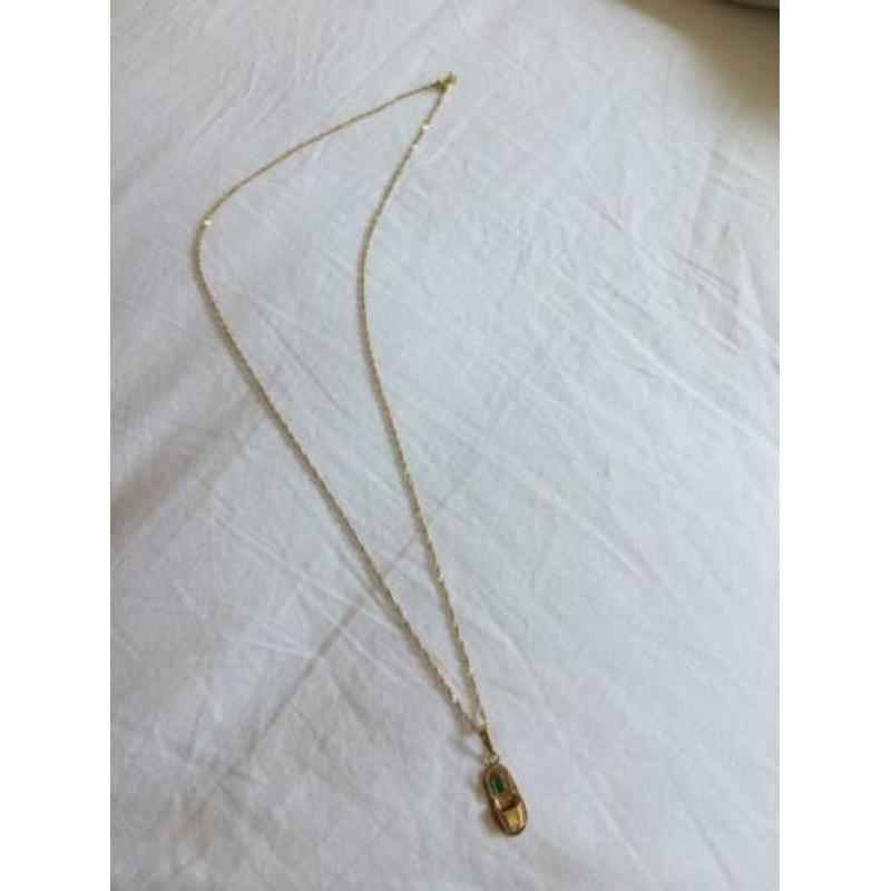 gouden wokkel ketting 50cm anna+nina