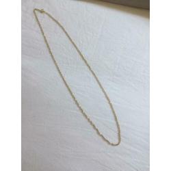 gouden wokkel ketting 50cm anna+nina