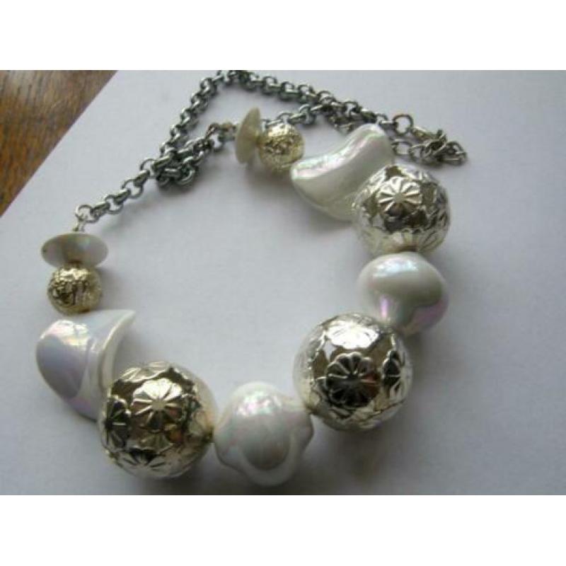 Prachtige Vintage Mother of Pearl parel ketting