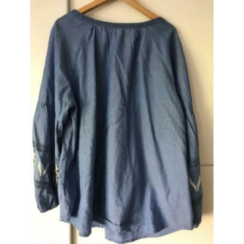 Sheego Plus geborduurde blouse