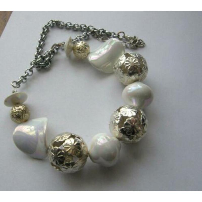 Prachtige Vintage Mother of Pearl parel ketting