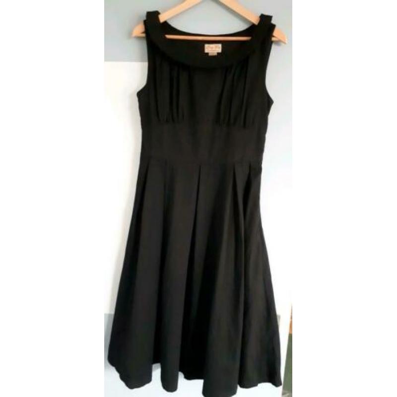 Zwarte Lindy Bop mouwloze jurk z.g.a.n. maat M