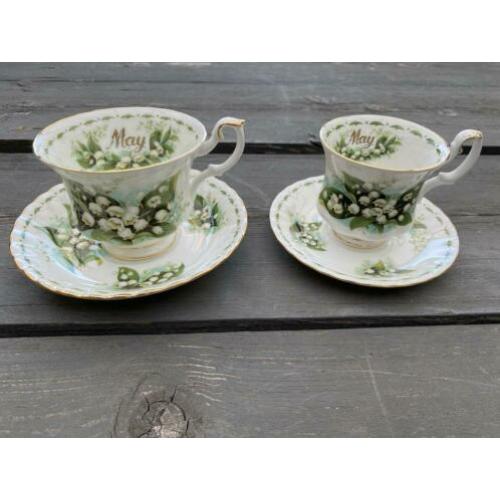 Royal Albert 2 kop en schotel May Lily of The valley