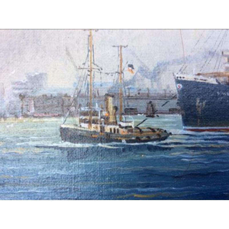Klaus Roskamp - P.S. Europa in de haven van Hamburg 1932