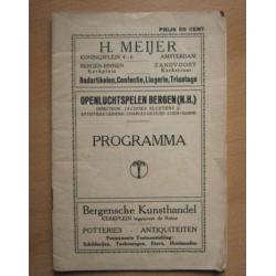Programma - Openluchtspelen Bergen (Dir. J. Sluijters Jr.)