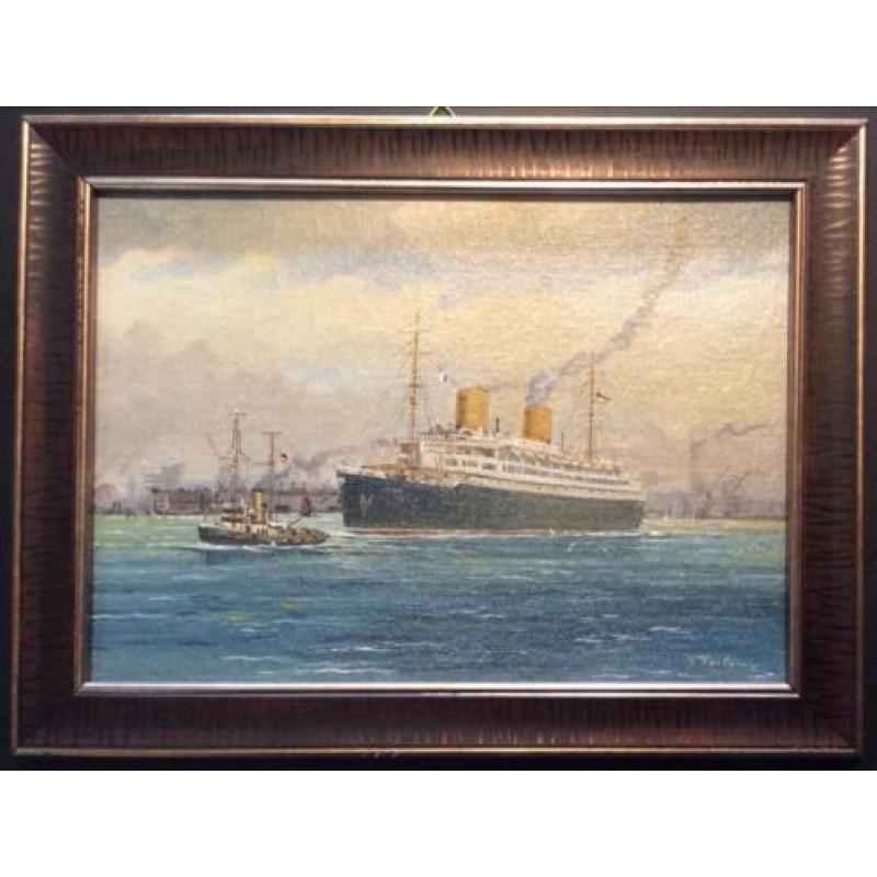 Klaus Roskamp - P.S. Europa in de haven van Hamburg 1932