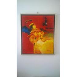 ANTONY - Twee maal 50x60 cm. olieverf op canvas ingelijst