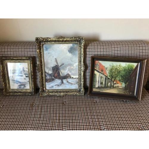 3 oude schilderijen