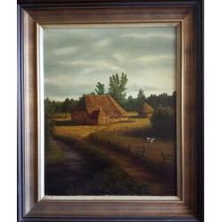 Olieverfschilderij boerderij