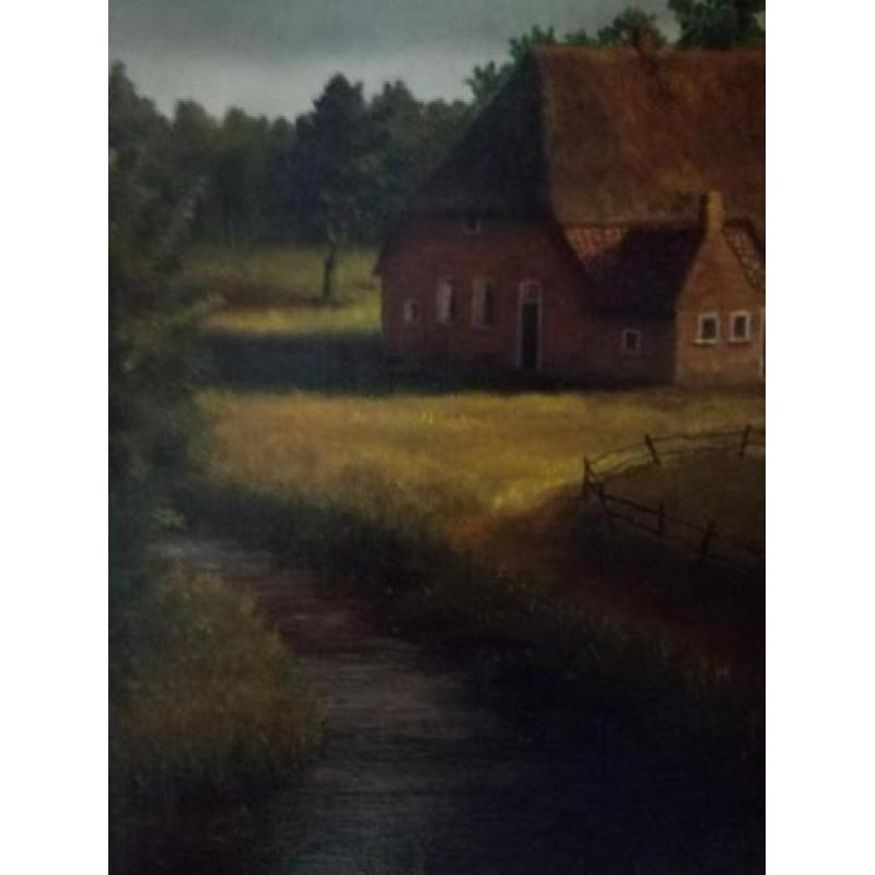 Olieverfschilderij boerderij
