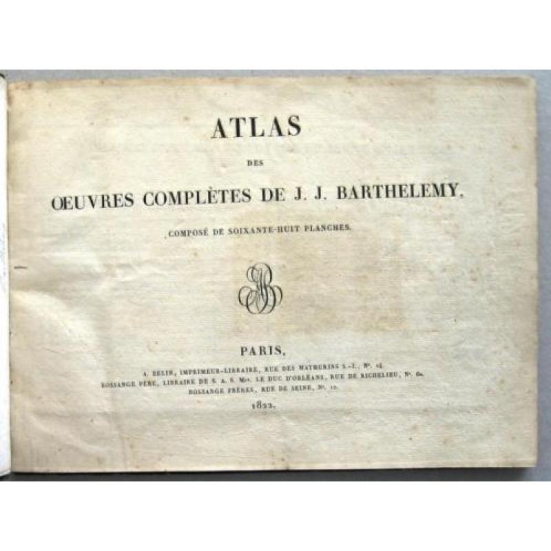 Atlas (1822) des oeuvres complètes de J.J. Barthelemy