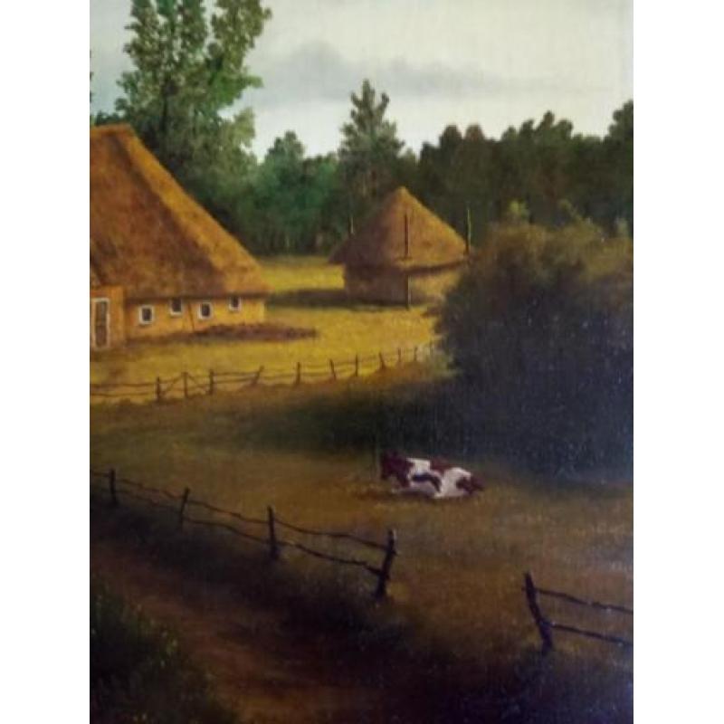 Olieverfschilderij boerderij