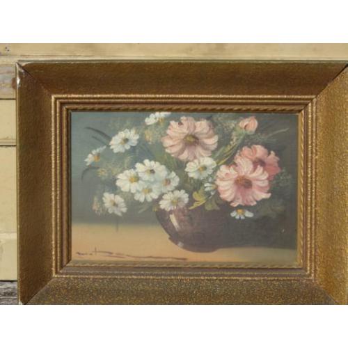 brocante schilderij stilleven bloemstilleven bloemen