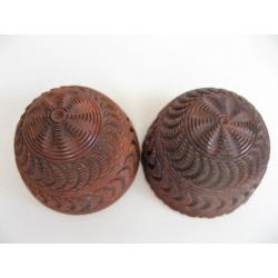 19e eeuwse mooi bewerkte coquilla / palmnoot, rozenkrans