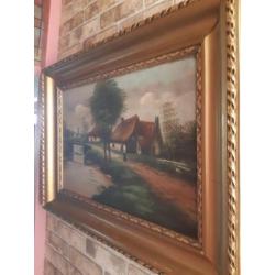 Antiek olieverf schilderij