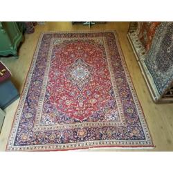 Groot vintage handgeknoopt perzisch tapijt 301x210 Keshan
